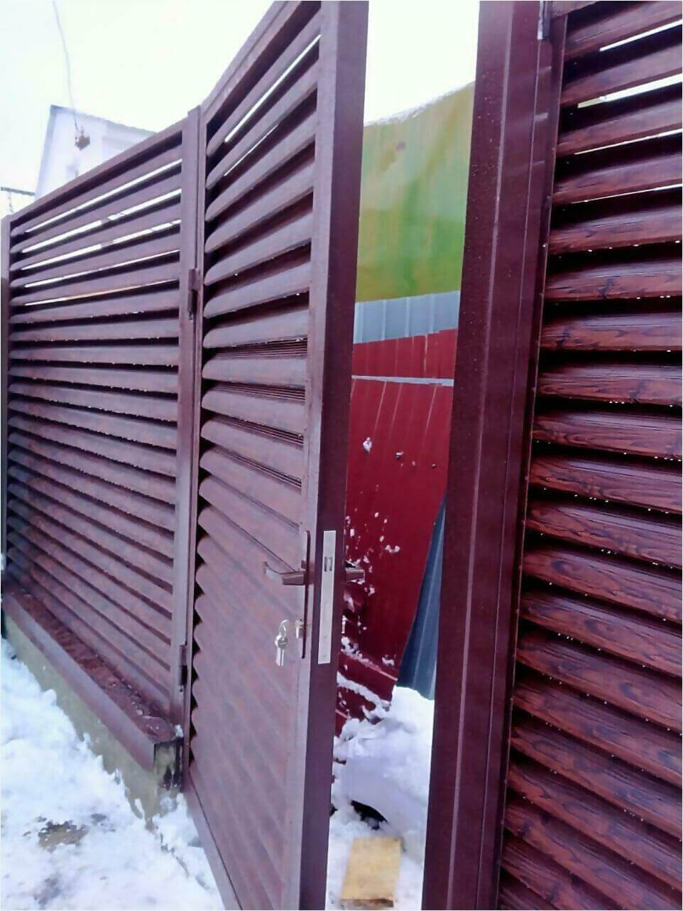 забор-жалюзи Каштан Красный фото2 в Новосибирске