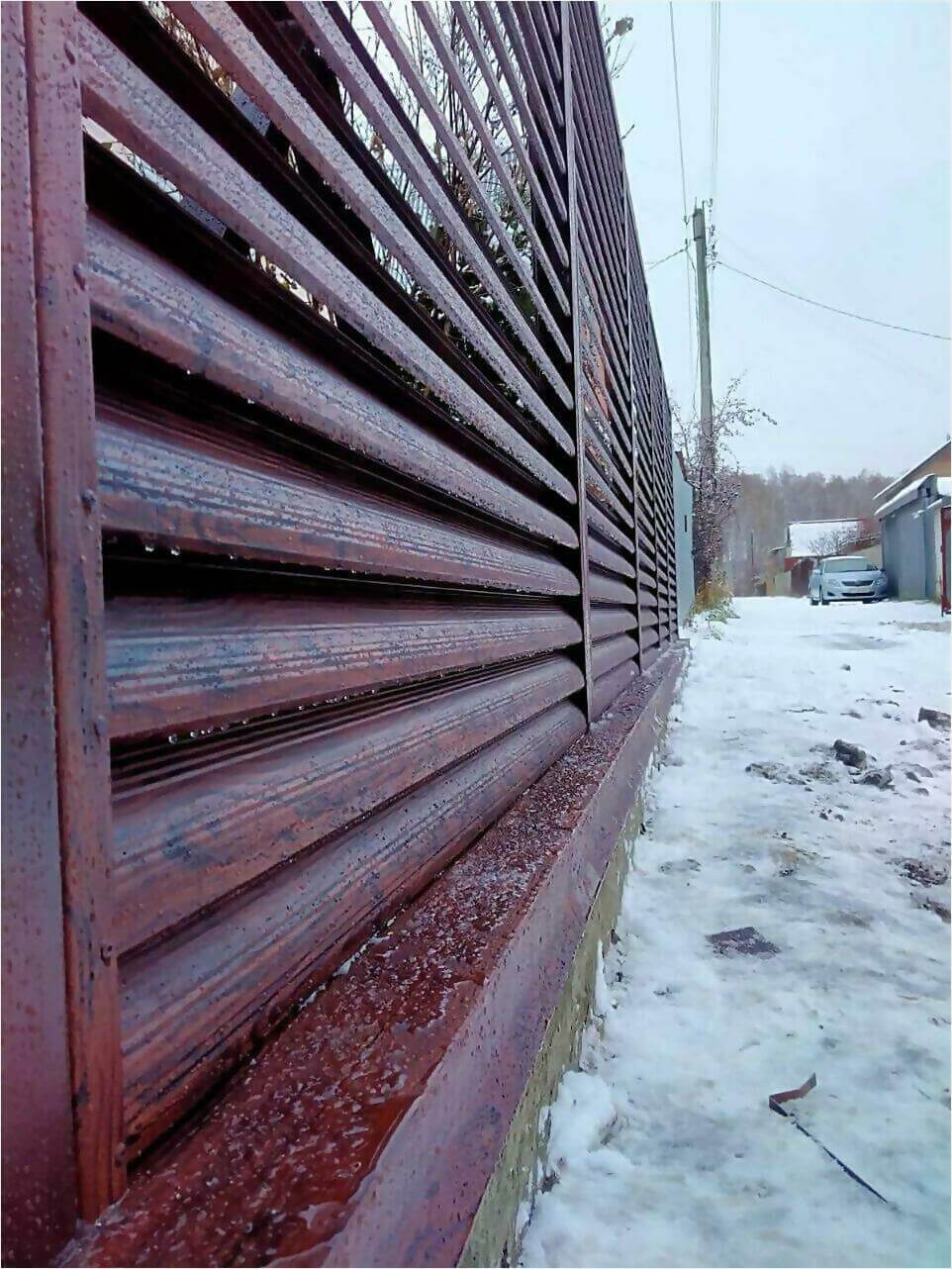 забор-жалюзи Каштан Красный фото3 в Новосибирске