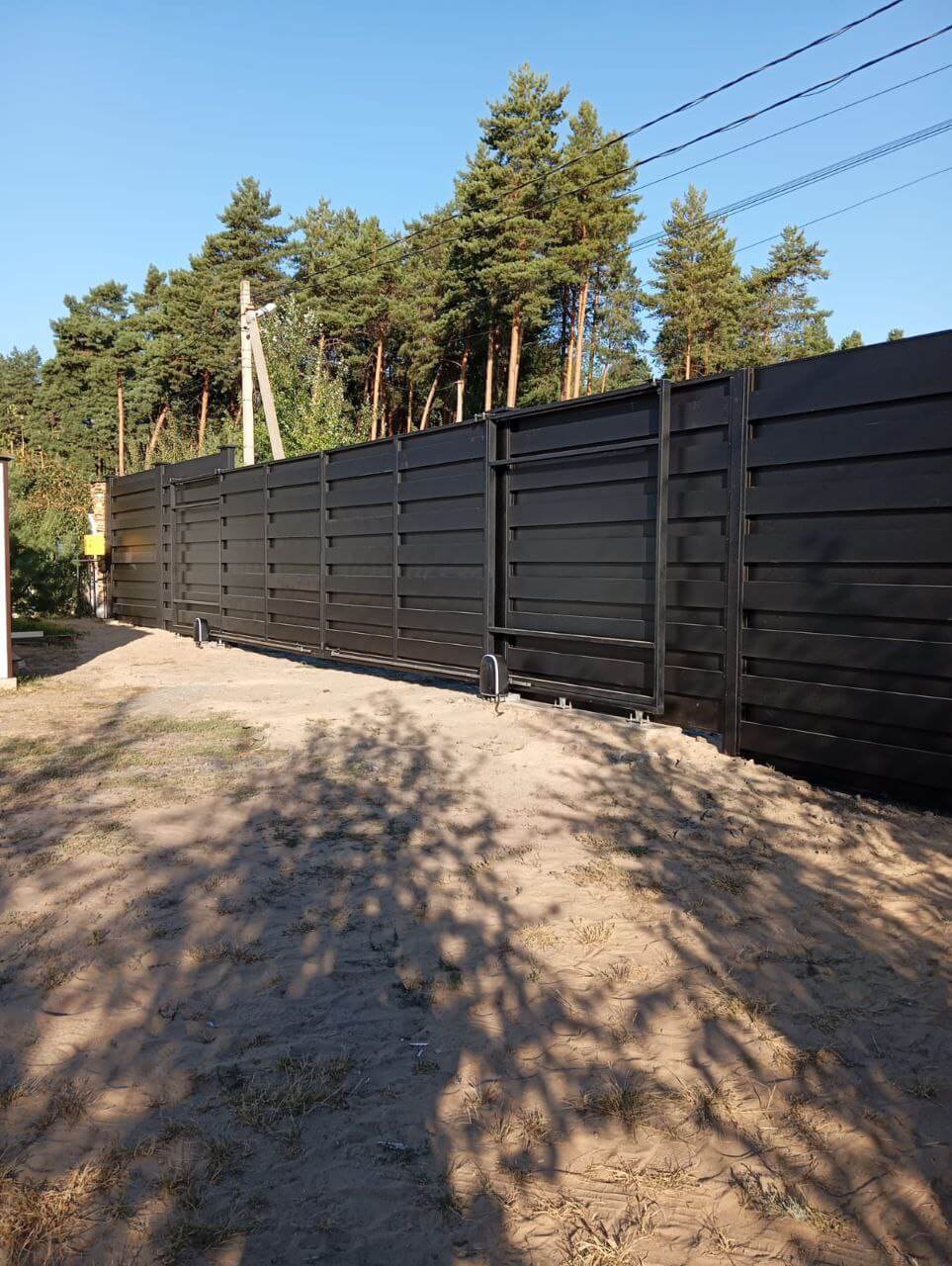 Забор-ранчо из металлопланкена 37м RAL9005 Черный МАТТЕ фото 2 в Новосибирске