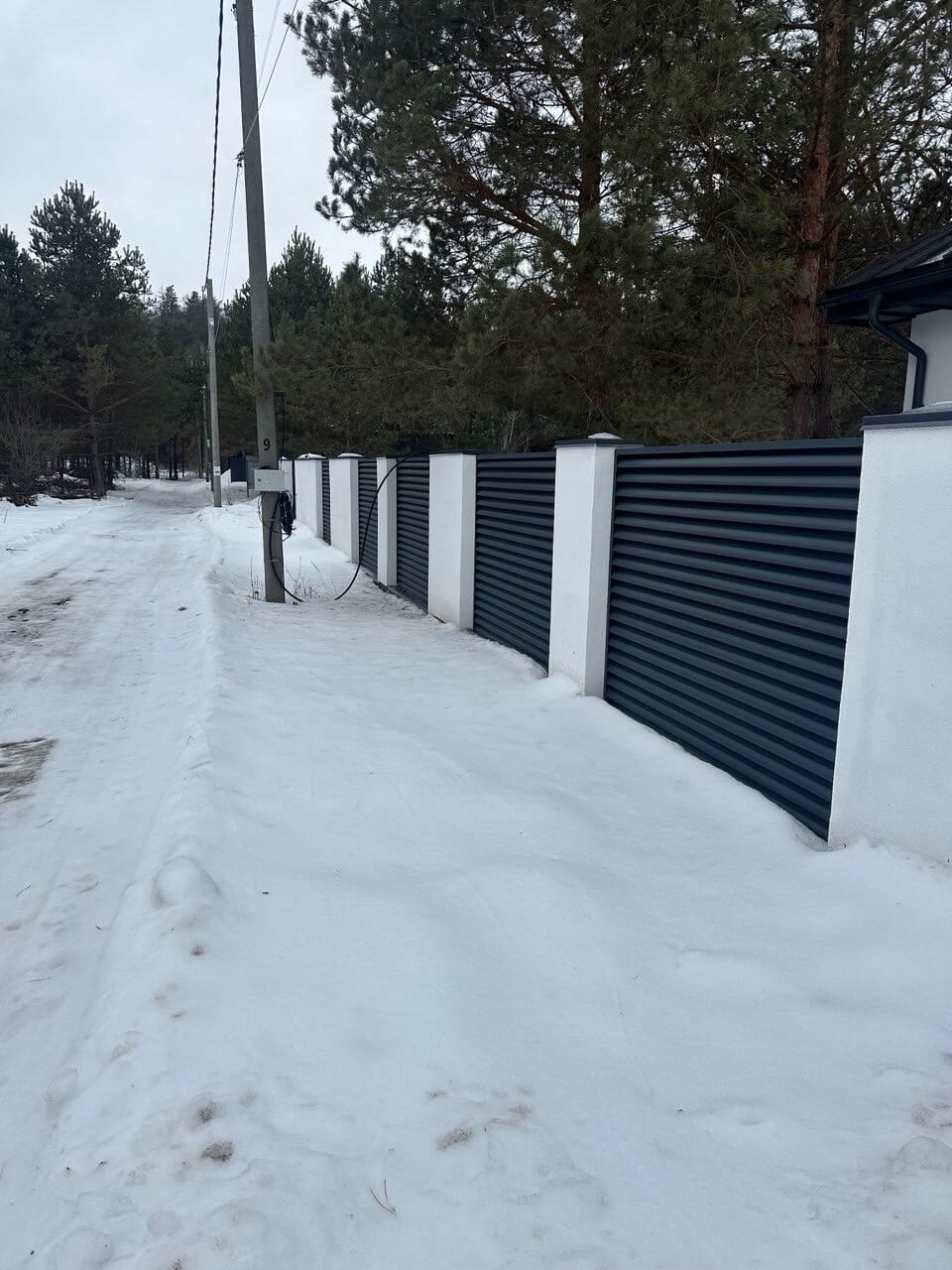 Забор-жалюзи 76м RAL7024/7024 Серый Графит двусторонний МАТТЕ фото 5 в Новосибирске
