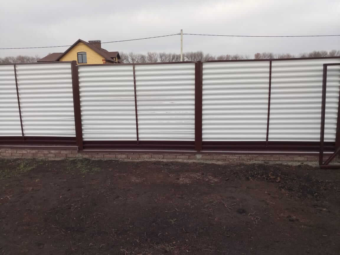 Забор-жалюзи 22м RAL9003/9003 Белый двусторонний фото 1 в Новосибирске